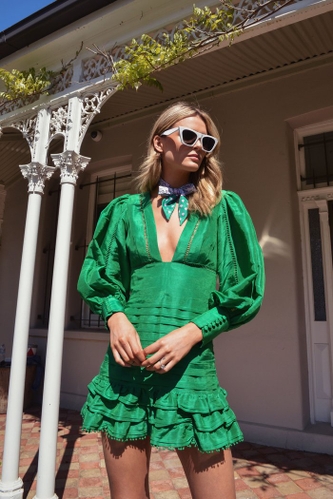 Mackenzie Mode "Mariposa" Dress - Green