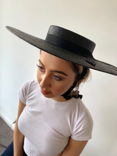 Murley and Co "The Wide Brim Boater" in Black