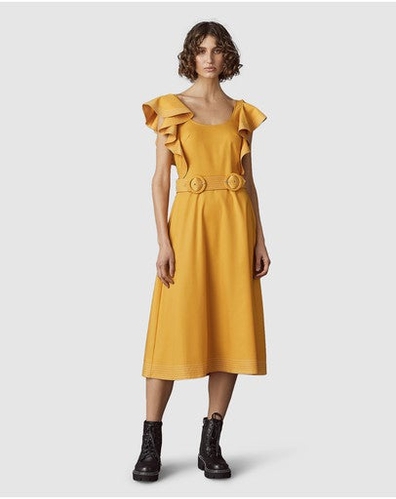 Leo Lin Sunflower Midi Dress