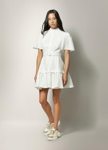 Leo Lin Luminous Linen Shirt Dress