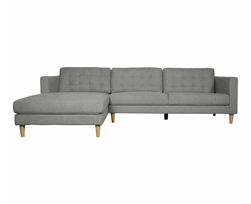 Ostro Esperence 3 Seater Left Hand Chaise Lounge Steel