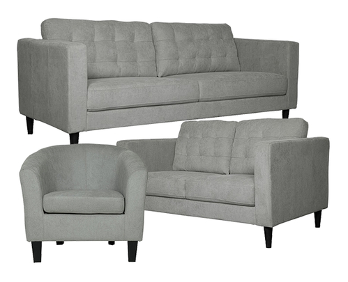 Ostro Esperence 2 & 3 Seater Sofa with Chair Steel Bundle