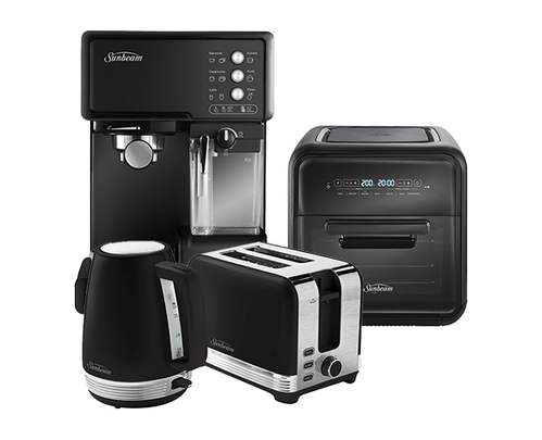 Sunbeam Kettle, Toaster, Coffee Machine & Air Fryer Bundle