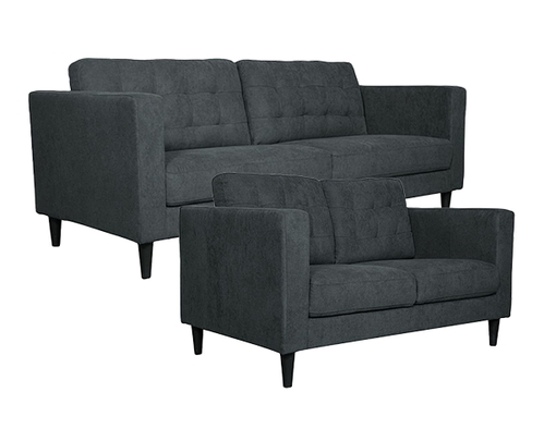 Ostro Esperence 2 & 3 Seater Sofa Dark Grey Bundle
