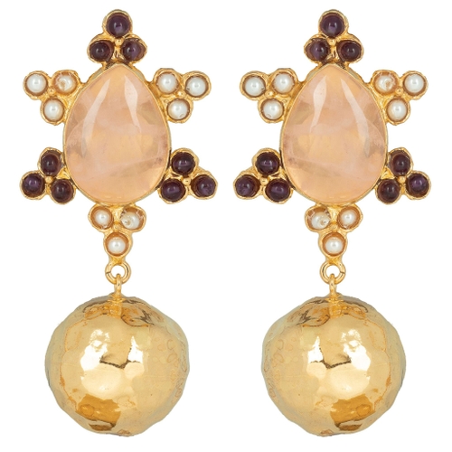 Christie Nicolaides Torres Earrings Pink