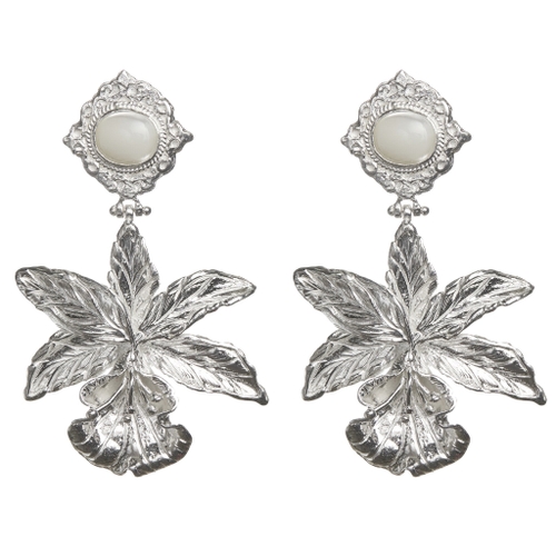 Christie Nicolaides Aniella Earrings Silver & Pearl