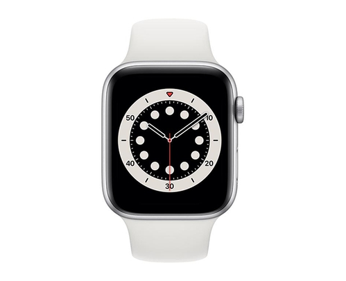 Apple Watch Series 6 GPS - 44mm Silver Case with White Band
