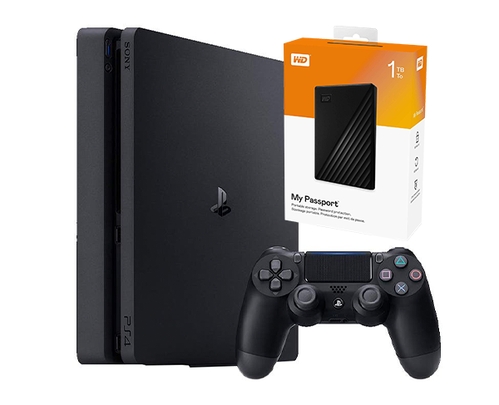 Sony PS4 PlayStation 4 500GB Console Black & 1TB HDD Bundle