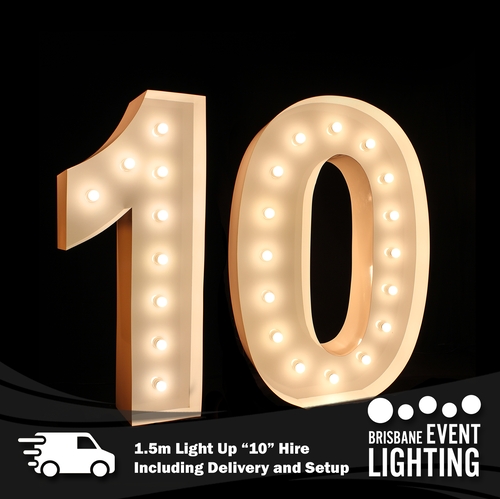 1.5m Light Up Number 10 Hire inc. Delivery