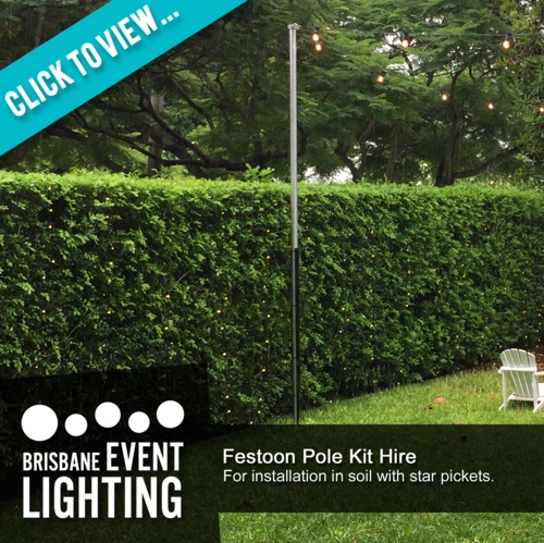 Festoon Pole and Ground Stake Hire