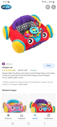 Playgro music lights & comfy car