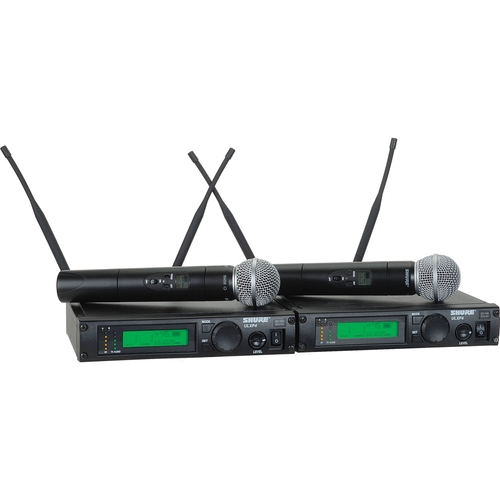 Shure ULXP4 Dual Channel Wireless Mic and Receiver Kit (BLACK)
