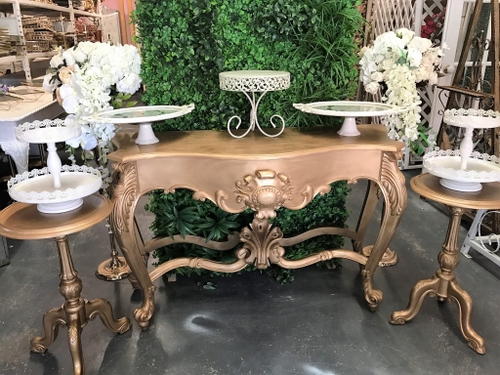 Gold carved console