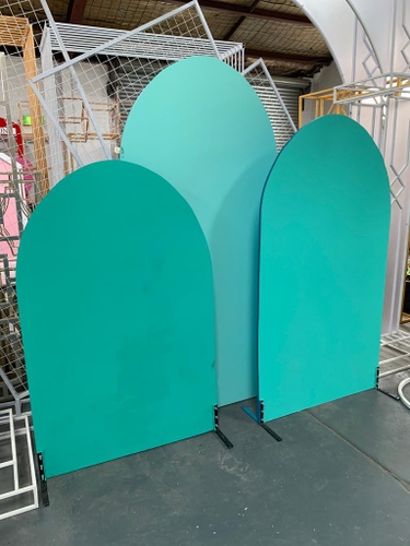 Set of three mint shades arches